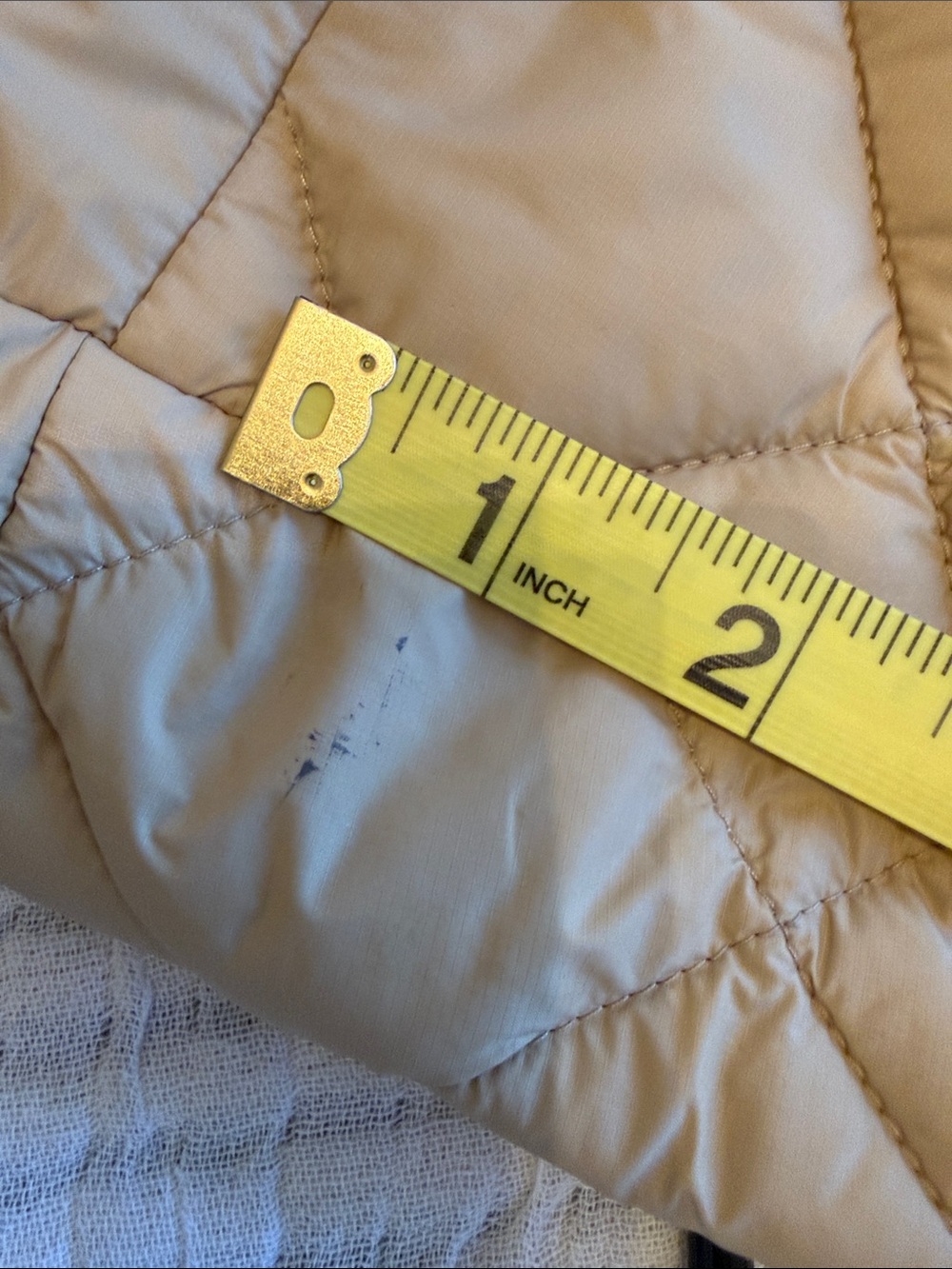 J. Crew Quilted Tan Button-Front Puffer Lady Jacket - Picture 7 of 7